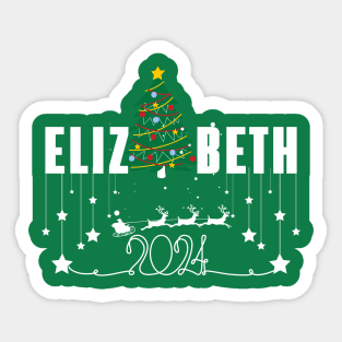 Elizabeth Christmas Cute 2023 Family Women's Christmas Elizabeth Holiday Sticker